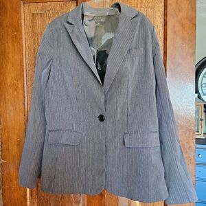 Metaphor Grey‎ Pinstripe Pantsuit Women’s Size 12 Classic Corporate Look